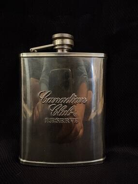 Canadian Club Reserve Vintage Stainless Steele Flask